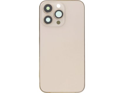 Středový rámeček s bočními tlačítky + čočka a rámeček zadní kamery, přihrádka na kartu SIM pro iPhone 13 Pro OEM - Zlatý