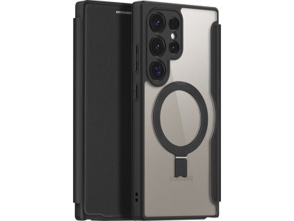 DUX DUCIS Skin X Pro flipové kožené pouzdro pro Samsung Galaxy S24 Ultra Black
