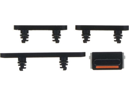 Boční tlačítka pro iPhone 13 / 13 Mini ORI - Černá - 4ks