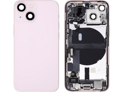 Osazený housing a kryt baterie pro iPhone 13 Mini OEM - Růžový