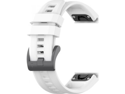 PrimeGuard 22mm Silikonový Pásek pro Garmin Fenix 7/Forerunner 945 - Bílý