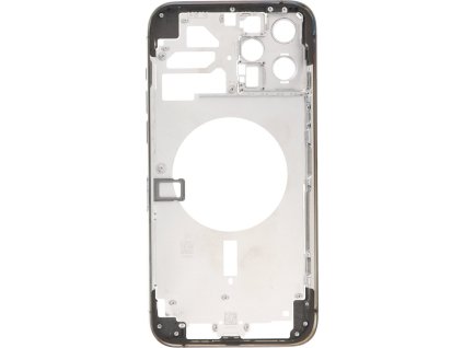 Středový rám s postranními tlačítky + SIM slot pro iPhone 12 Pro Max HQ - Černý