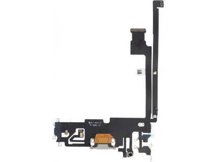 Nabíjecí port a flex kabel pro iPhone 12 Pro Max OEM - Bílý