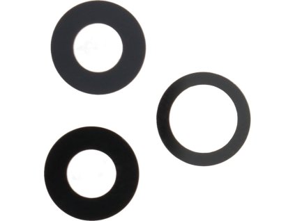 Čočka zadní kamery pro iPhone 12 Pro HQ - Černá - 3ks