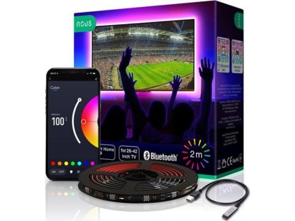 Smart LED pásek 5V 20LED/m IP44 5W RGB NOUS F7 2m Bluetooth Tuya