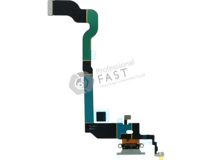 Flex kabel s nabíjecím portem pro iPhone X OEM - Šedý