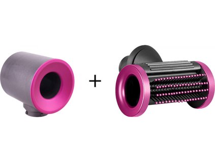 Sunny Adaptér pro fén Dyson Airwrap s funkcí Anti-flight Flyaway a vyhlazovací hřeben – nízkoteplotní verze, růžová červená
