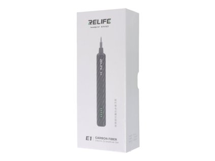 Elektrický aku šroubovák RELIFE E1 Carbon Fiber s 12 ocelovými bity S2