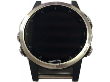 Náhradní displej s rámečkem pro Garmin Fenix 5S Plus Stříbrný Originální