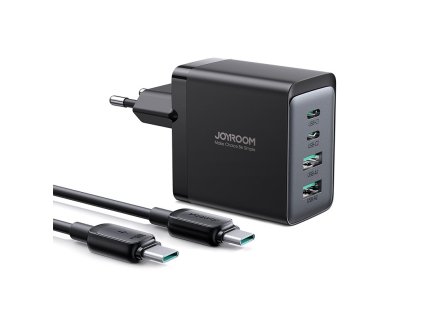 Joyroom JRTCG02 GaN Ultra nabíječka 67 W 2C2A s kabelem USB-C 100 W – EU plug, černá