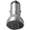 Baseus CCBX-0S Digital Display Nabíječka do Auta 2xUSB 24W Silver