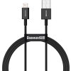 Baseus CALYS-A01 Superior Fast Charging Datový Kabel USB to Lightning 2.4A 1m Black