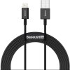 Baseus CALYS-C01 Superior Fast Charging Datový Kabel USB to Lightning 2.4A 2m Black