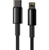 Baseus CATLWJ-01 Tungsten Gold Fast Charge Kabel USB-C to Lightning 20W 1m Black