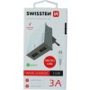 Swissten síťový adaptér smart ic 2x usb 3a power + datový kabel usb / micro usb 1,2 m bílý