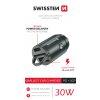 Swissten cl adaptér power delivery usb-c + super charge 3.0 30w nano stříbrný