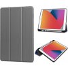 Solid Color Horizontal Deformation Flip Leather Case With Pen Slot TPU Case for iPad Mini 6 2021 Gray