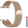 Swissten řemínek pro apple watch milánský tah 42 / 44 / 45 / 49 mm zlatý