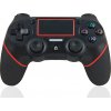 Bezdrátový herní ovladač pro Playstation 4 černo-červený