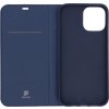DUX DUCIS Skin Pro flipové kožené pouzdro pro iPhone 12 Pro Max Modrá