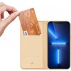 DUX DUCIS Skin Pro flipové kožené pouzdro pro iPhone 13 Zlatá