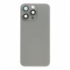 Kryt baterie + Čočka zadní kamery s rámečkem + Magnetický kroužek pro iPhone 15 Pro Max HQ - Přírodní Titanová