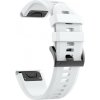 PrimeGuard 22 mm Silikonový Řemínek s Diamantovým Vzorem pro Garmin Fenix 5 - Bílý