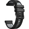 PrimeGuard 22mm pásek s Tkaným Vzorem pro Garmin Forerunner 965 - Černý+Šedý