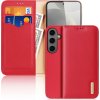 DUX DUCIS Hivo flipové kožené pouzdro pro Samsung Galaxy S24+ Červená