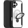 DUX DUCIS Skin X Pro flipové kožené pouzdro s Ring Stand pro iPhone 16 Black