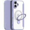 DUX DUCIS Skin X Pro flipové kožené pouzdro s Ring Stand pro iPhone 16 Purple