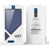 DUX DUCIS Skin X Pro flipové kožené pouzdro s Ring Stand pro iPhone 16 Blue