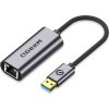QGeeM UA05-A USB 3.0 na RJ45 LAN adaptér – šedý
