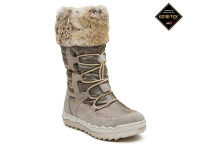 Dívčí vysoké zimní boty na zip a gumičkami - Gore-Tex 2386611