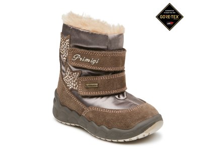 Dívčí zimní boty s kožíškem na suchý zip - Gore-Tex 2378422