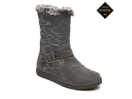 Dívčí kozačky prošívané s kožíškem - Gore-Tex 2380311