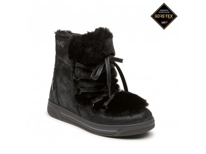 Dívčí kotníkové boty s kožešinou a šněrováním - Gore-Tex 2380811