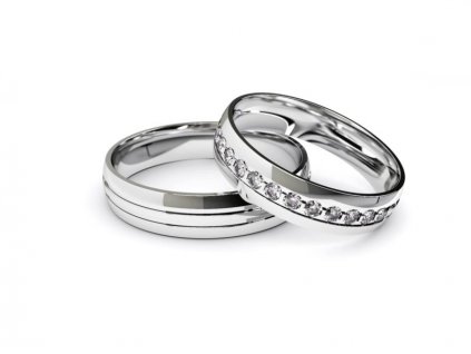 Snubní prsteny vzor č. 1121-silver (Typ prstenu Pánský, Velikost (pánský) 76)