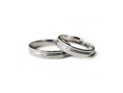 558 - stříbrné snubní prsteny (Typ prstenu Pánský, Velikost (pánský) 76)