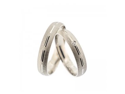 826 - stříbrné snubní prsteny (Typ prstenu Pánský, Velikost (pánský) 76)