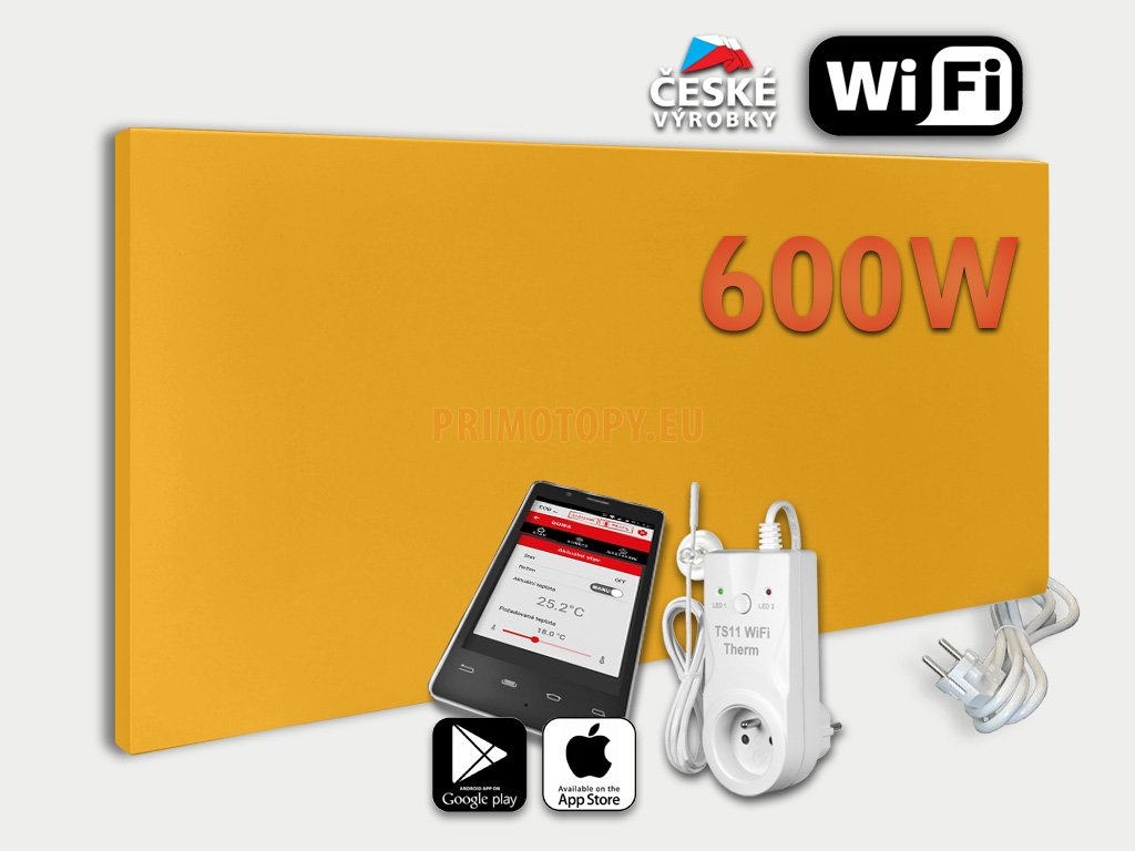 infrapanel s termostatem 600w wifi banan