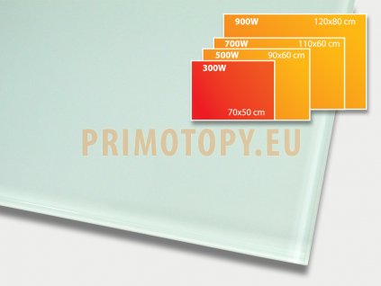 ECOSUN 300 GR White, sálavý skleněný panel 300 W