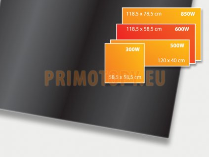 ECOSUN 600 GS White, sálavý skleněný panel 600 W