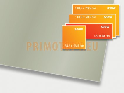 ECOSUN 500 GS Basalt, sálavý skleněný panel 500 W