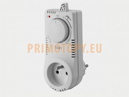 TS01 Zásuvkový termostat pro sálavé panely a automatickým útlumem teploty