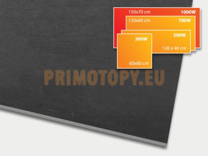 ECOSUN 1050 CR Basalt black, keramický topný infrapanel 1050 W