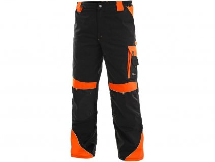 BRIGHTON - kalhoty černo oranžové