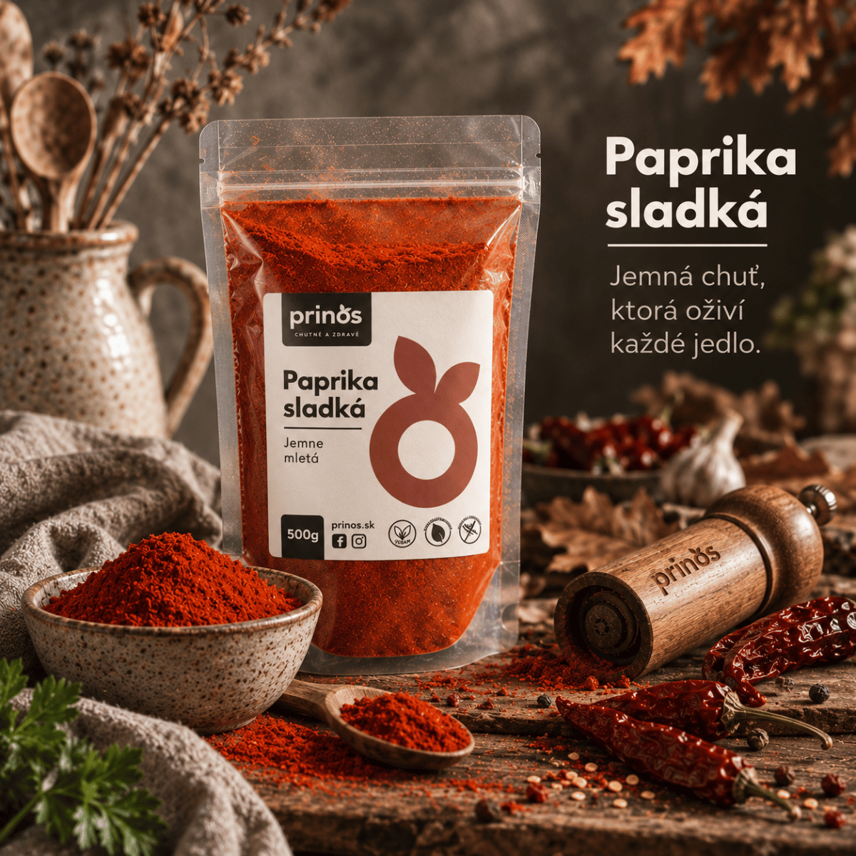 JEMNE MLETÁ ČERVENÁ PAPRIKA