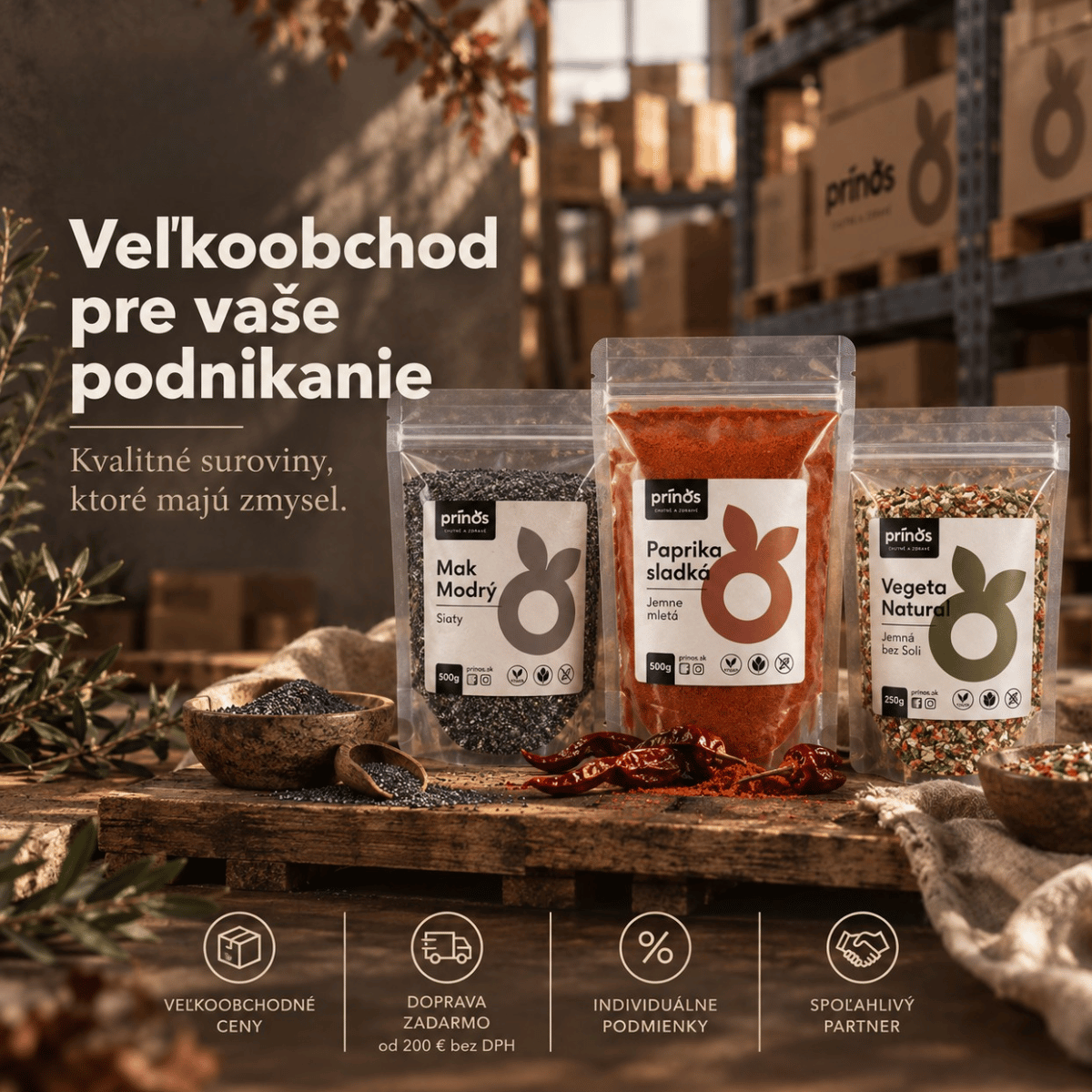 Veľkoobchodná ponuka PRINOS pre predajne, e-shopy a gastro prevádzky. Kvalitné produkty, výhodné ceny a rýchla registrácia partnerov.