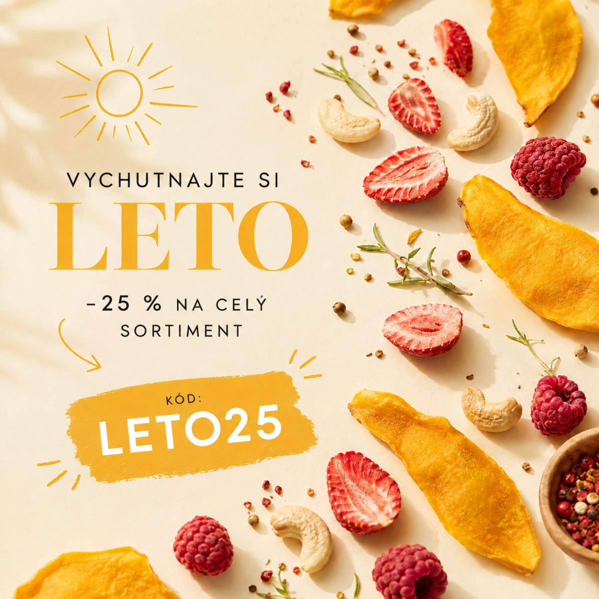Letná akcia -25 % na celý sortiment s kupónom LETO25 na e-shope PRINOS